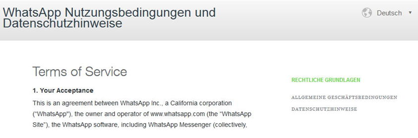 Whatsapp Datenschutz